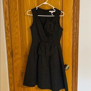 Max and Cleo Black Cocktail Dress - front bow